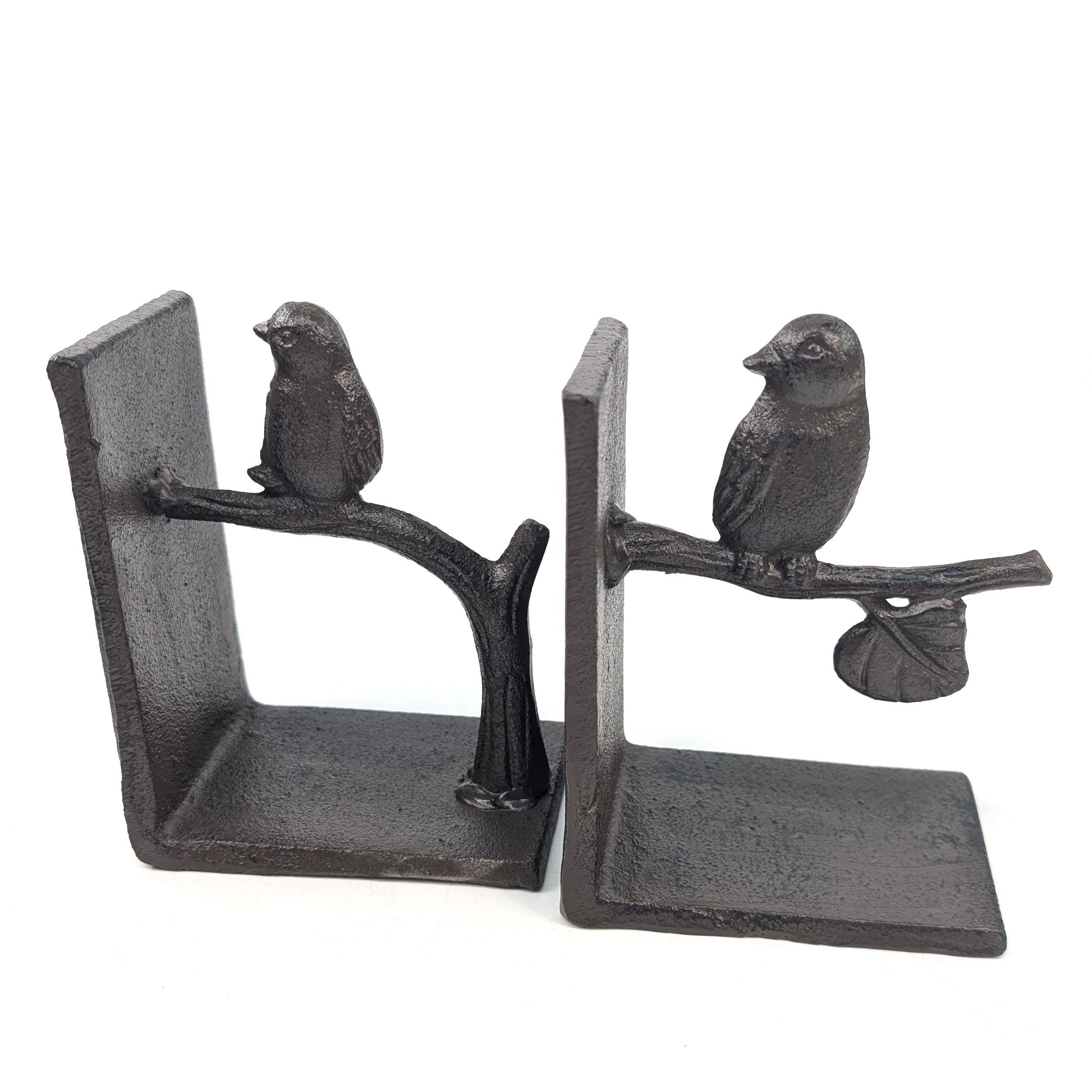 The Birds on a Branch Cast Iron Bookends