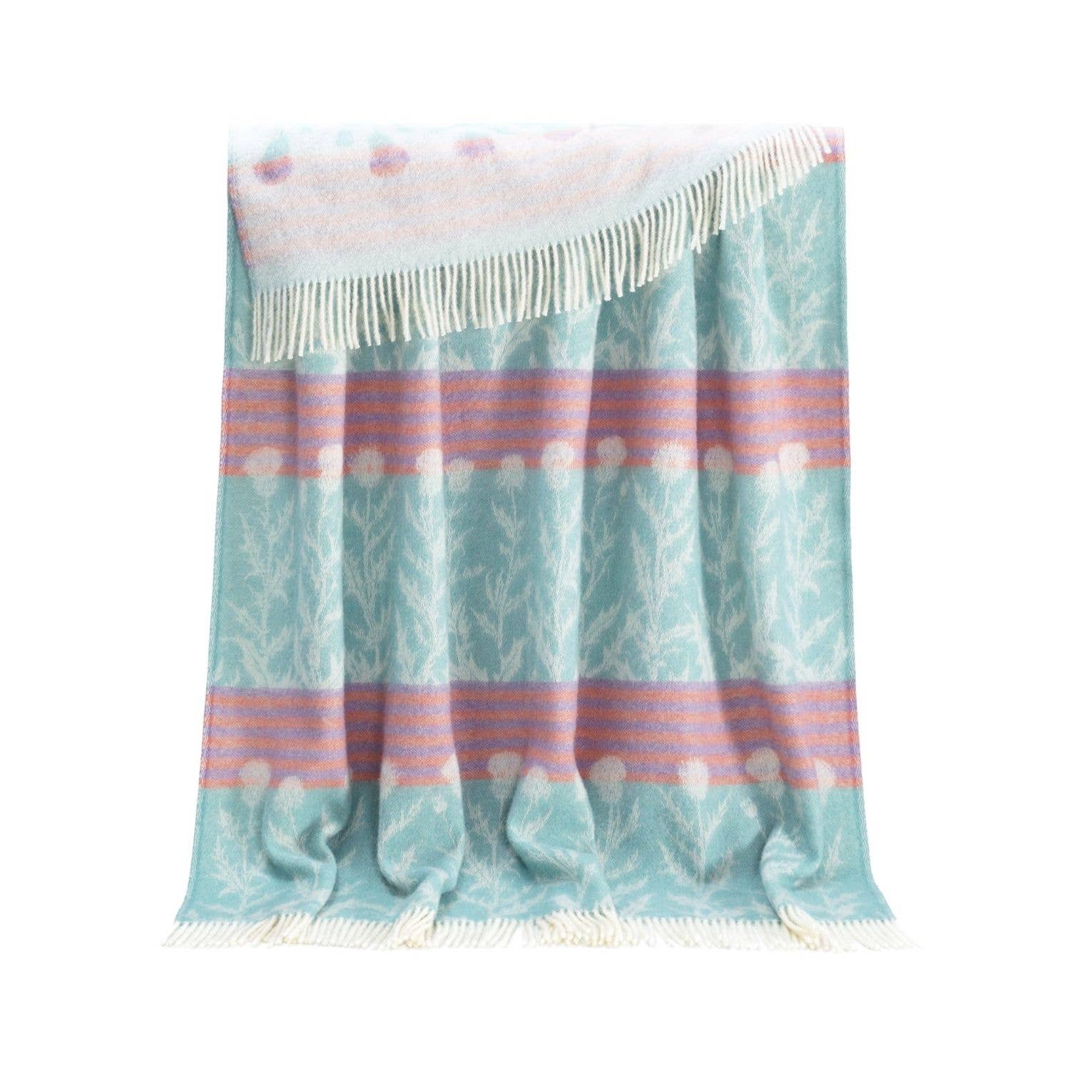 Pastel Thistle Wool Throw