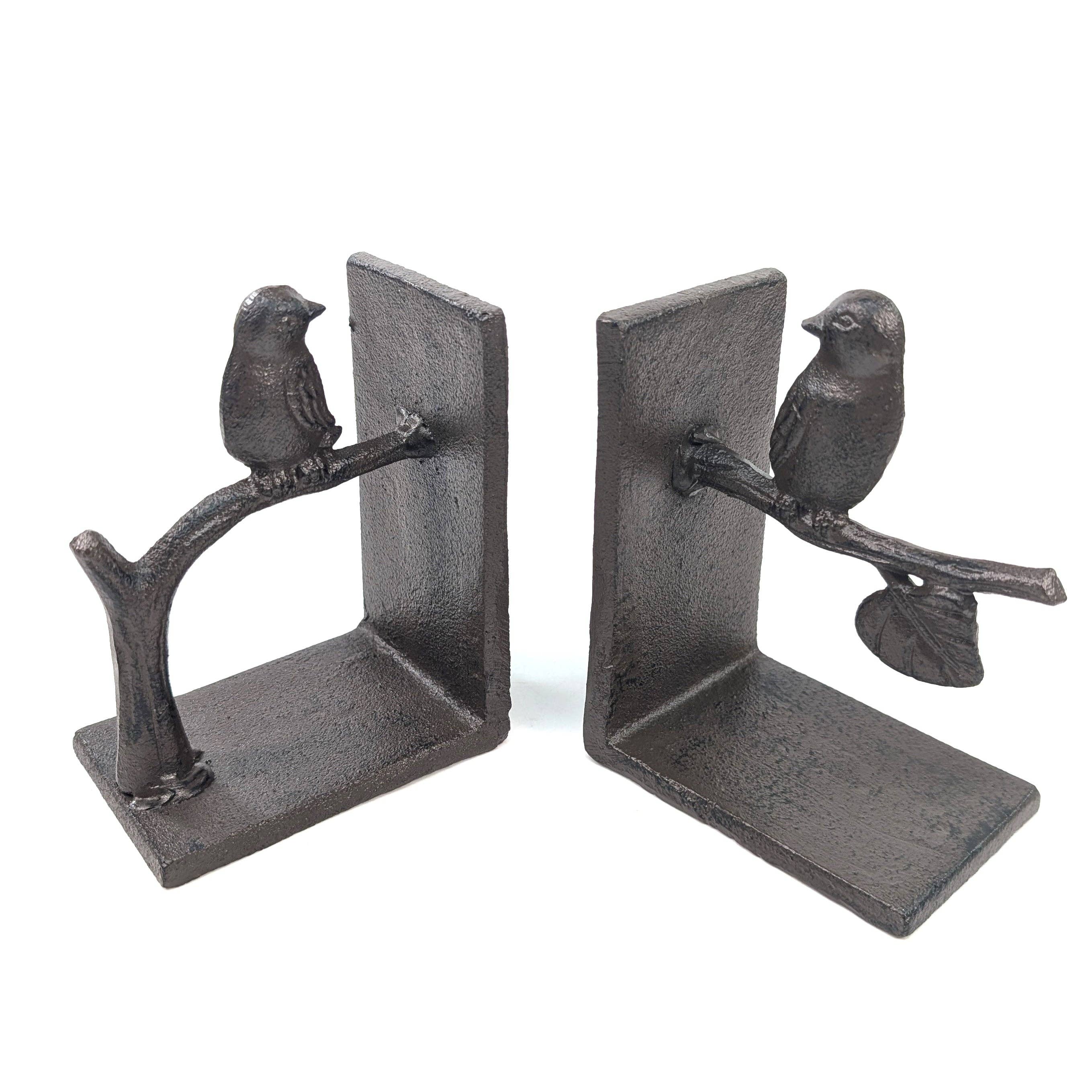 The Birds on a Branch Cast Iron Bookends