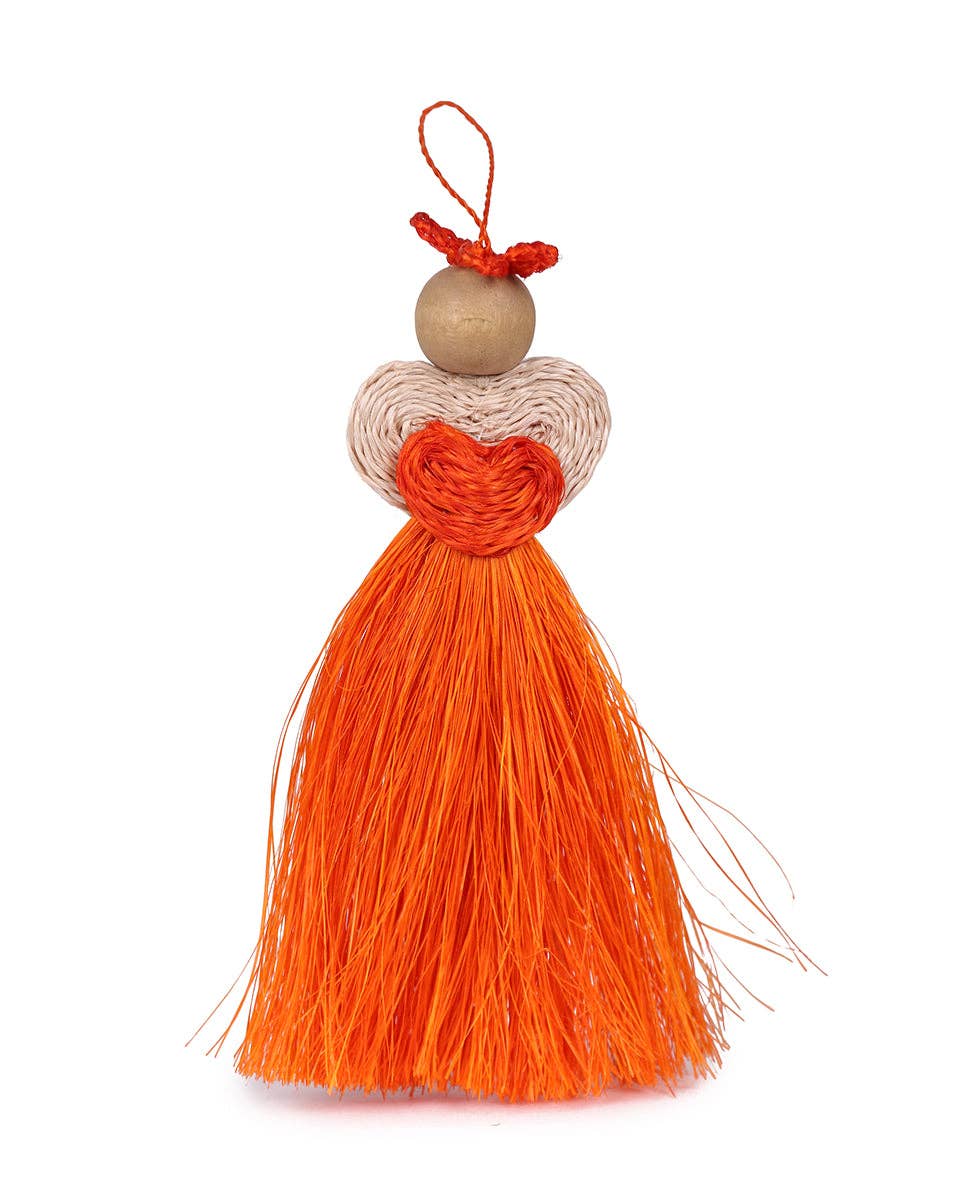 Handwoven Love Angel Christmas Tree Decoration