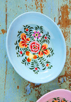 Hand-Painted Oval Trinket Dish