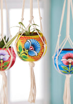 Shapla (Water Lily) Hand-Painted Hanging Planter