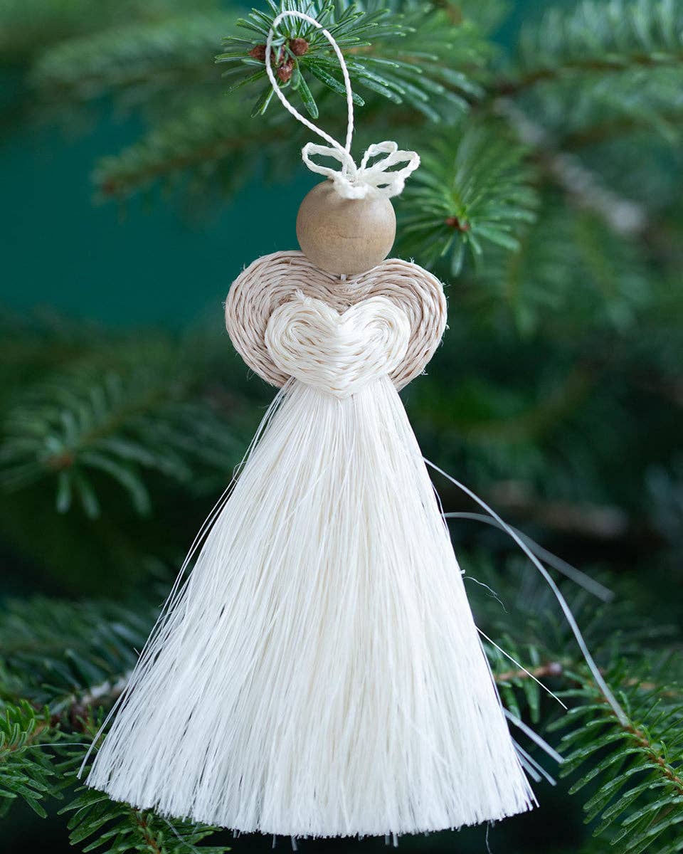 Handwoven Love Angel Christmas Tree Decoration