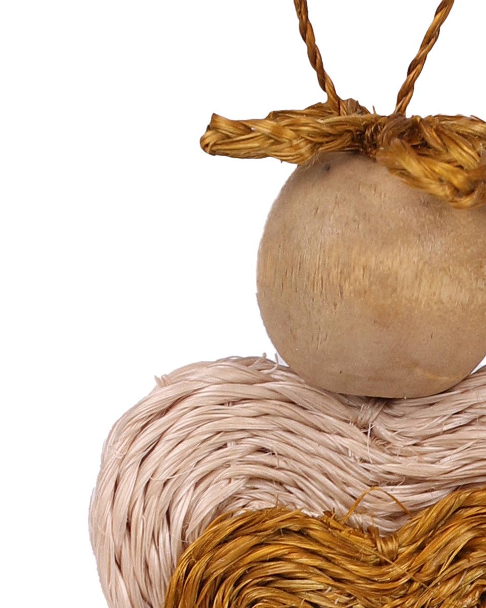 Handwoven Love Angel Christmas Tree Decoration