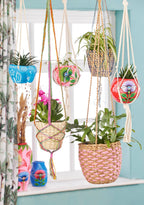 Shapla (Water Lily) Hand-Painted Hanging Planter