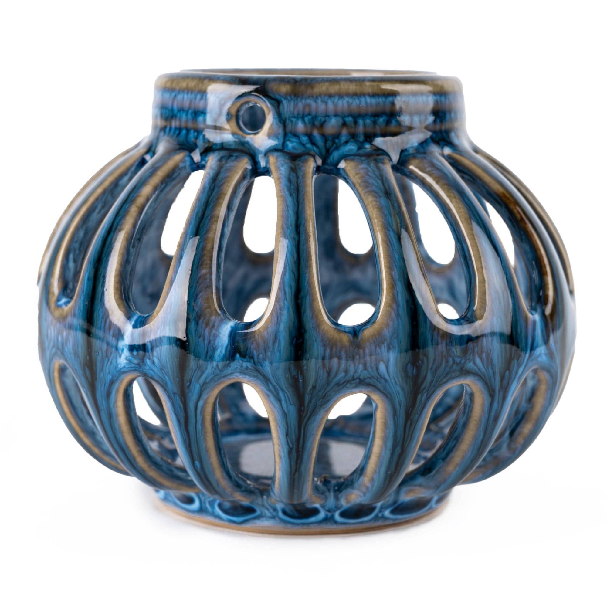 Elegant Blue Tealight Holder