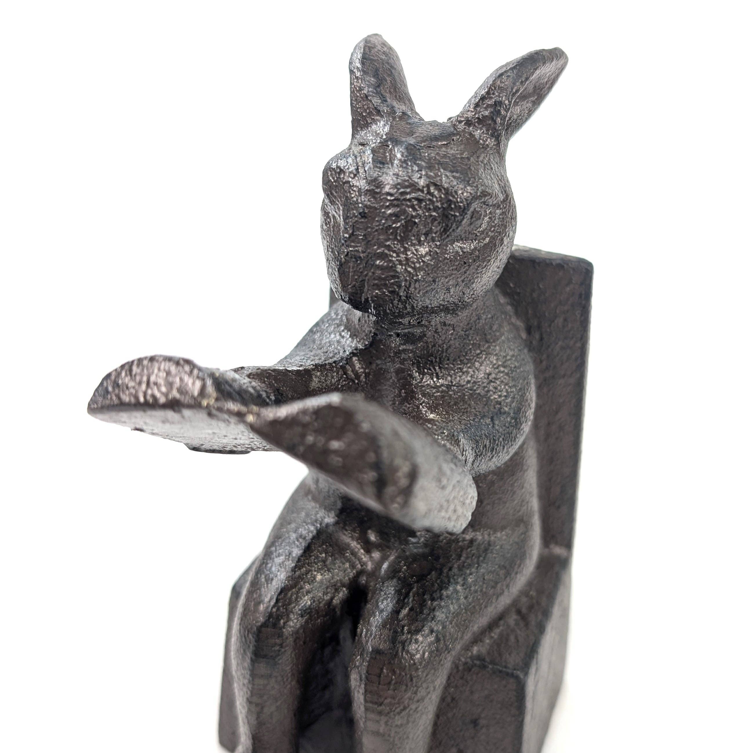The Reading Rabbits Cast Iron Bookends