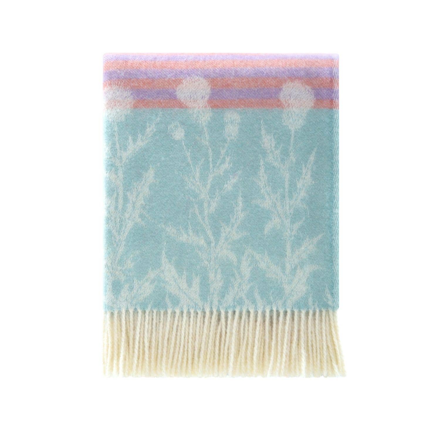 Pastel Thistle Wool Throw