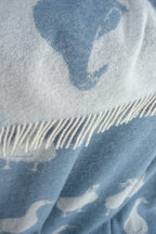 Duck Blue Pure Wool Throw
