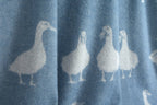 Duck Blue Pure Wool Throw
