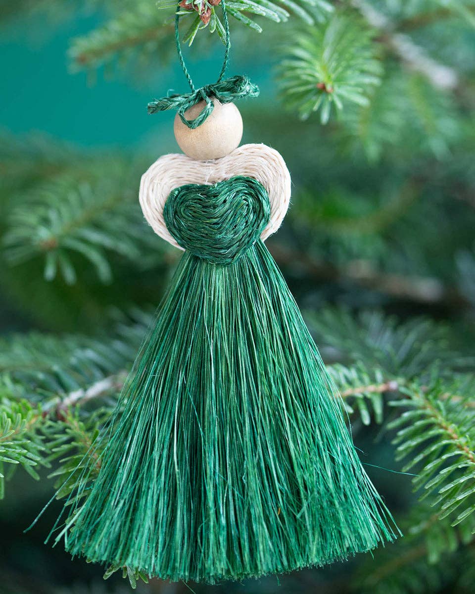 Handwoven Love Angel Christmas Tree Decoration