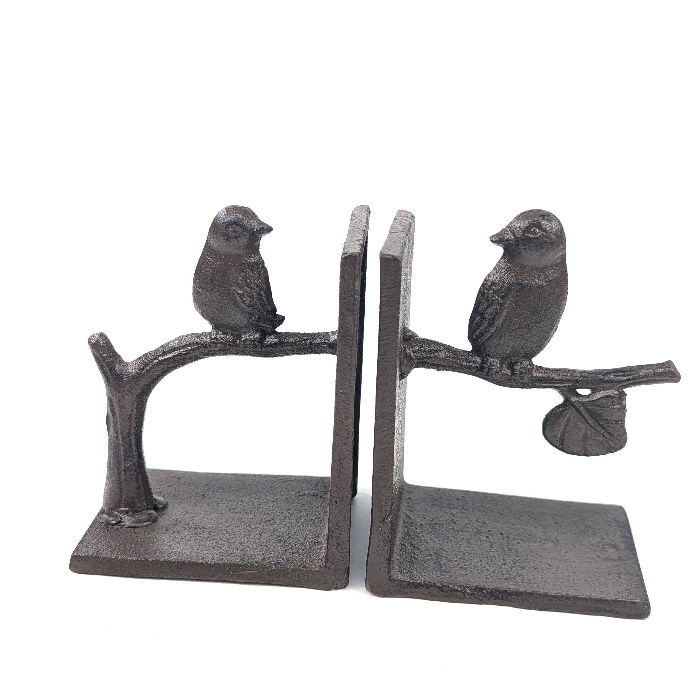 The Birds on a Branch Cast Iron Bookends